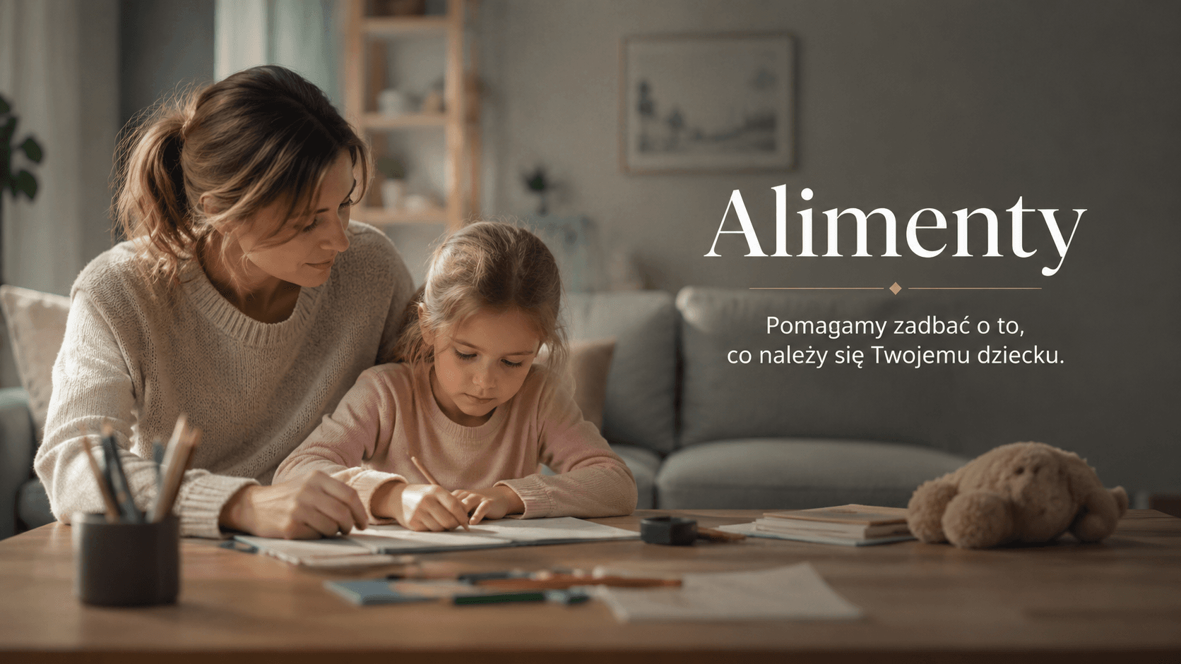 Matka z dzieckiem oczekująca na alimenty